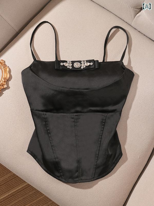 レディース 夏 フレンチ キャミソール モテ服 スタイリッシュ レイヤード かわいい...