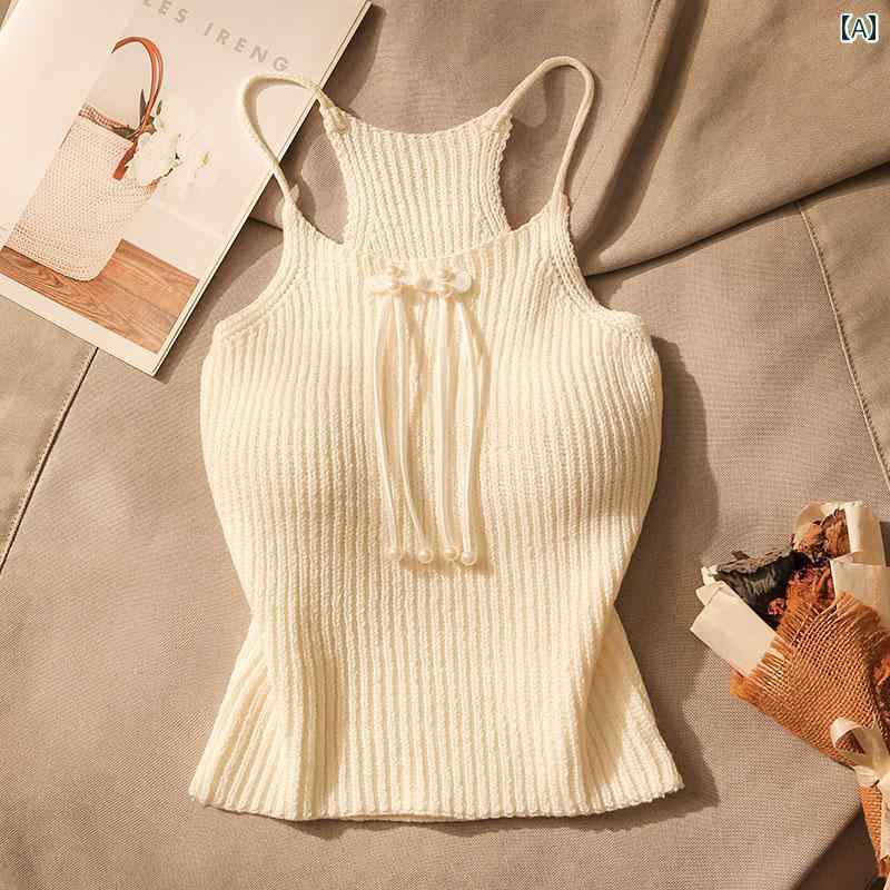 キャミソール ニット ノースリーブ ショート丈 夏 タイトフィット スリム モダン セクシー 魅惑 おしゃ..