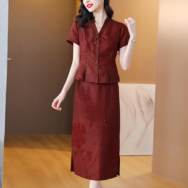レディース ファッション セットアップ カジュアル 普段使い 婦人服 マザーズ 上品 ツーピース 女性 夏 ファッション ハイエンド 桑 大きいサイズ スーツ 女性
