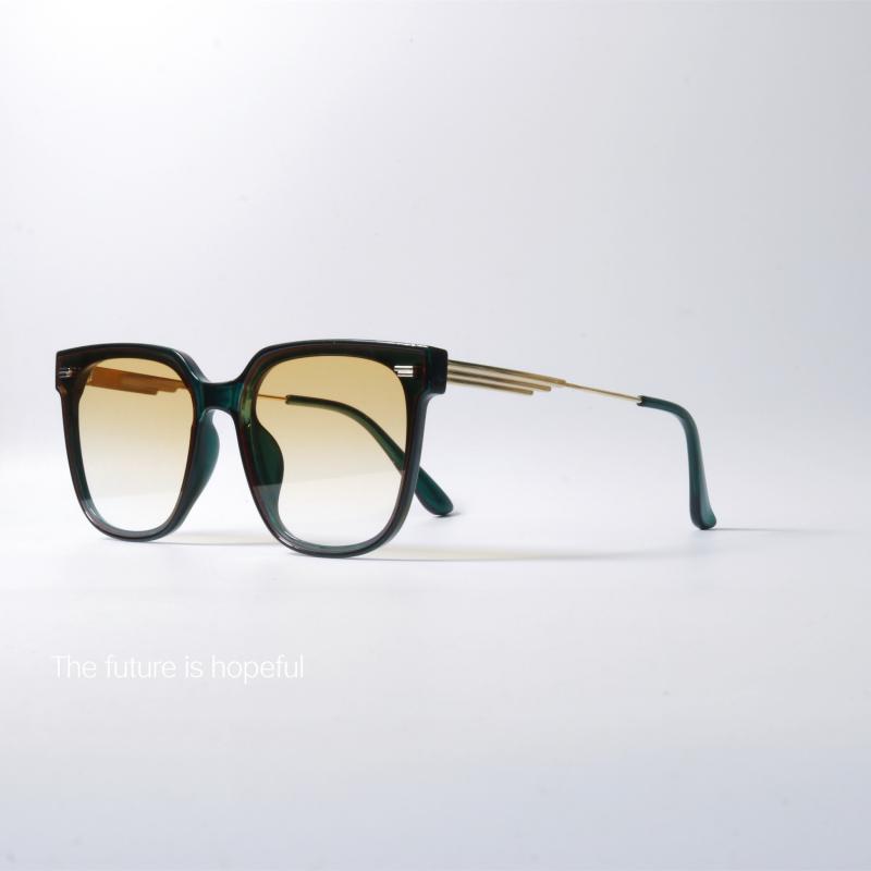 サングラス おしゃれ 韓国 スクエア サンセット カラー サングラス UV 400 春夏秋 紫外線対策 ユニーク カラーマッチング サングラス