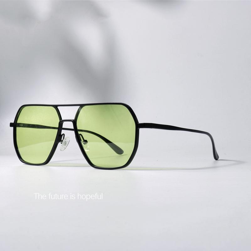 サングラス おしゃれ 紫外線対策 オールシーズン アボカド カラー 偏光 サングラス UV 400 パイロット ..