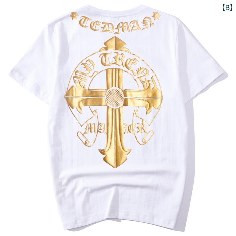トップス シャツ Tシャツ かっこいい メンズ レトロ エスニック 半袖 イン パンク ストリート 個性 綿 ホットスタンピング 男性用 secure-depo-10464995 セキュアデポ サンプル画像3