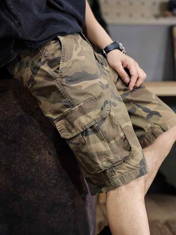 Short, Half Pants - パンツ ハーフ メンズ 夏 薄手 ストレート マルチ ポケットショーツ アメリカン ファッション 迷彩 ワークウェア 五分丈 アウトドア カジュアル