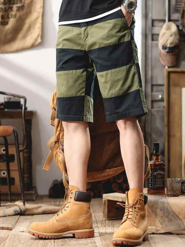 Cotton Pants - パンツ ハーフ メンズ 用 ハイエンド スプライス カーゴ ショーツ 夏 ゆったり アメリカン 五分丈 綿 アウターウェア ミッド