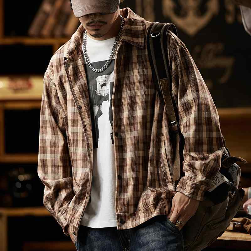 シャツ ジャケット トップス ジャケット メンズ 風 春秋 アメカジ レトロ カジュアル 長袖 ゆったり 高..