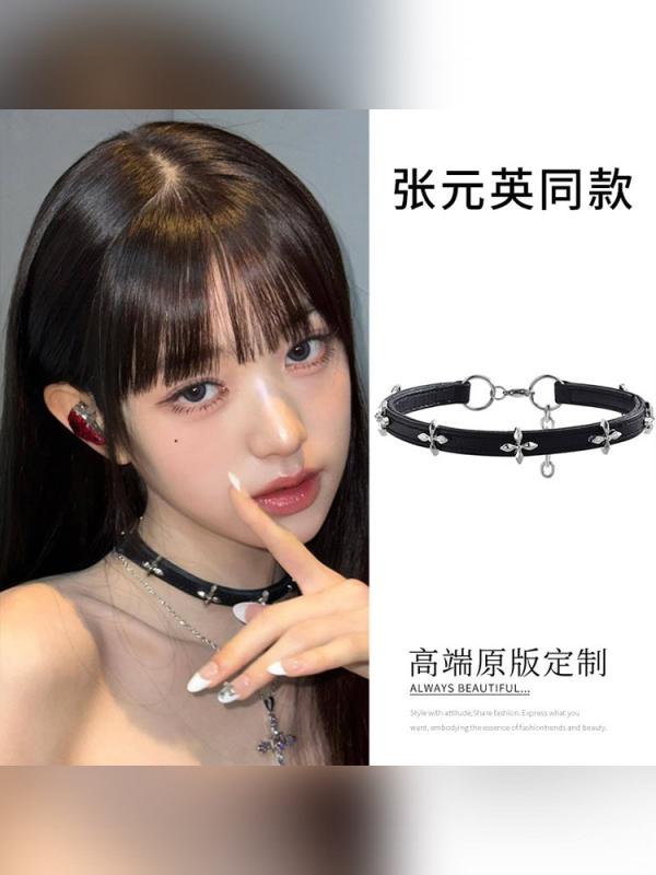 ネックレス レディース 大人 かわいい アクセサリー 張元 英 チョーカー 革 チョーカー 女性 甘くて クール チョーカー ガール 秋冬 アクセサリー