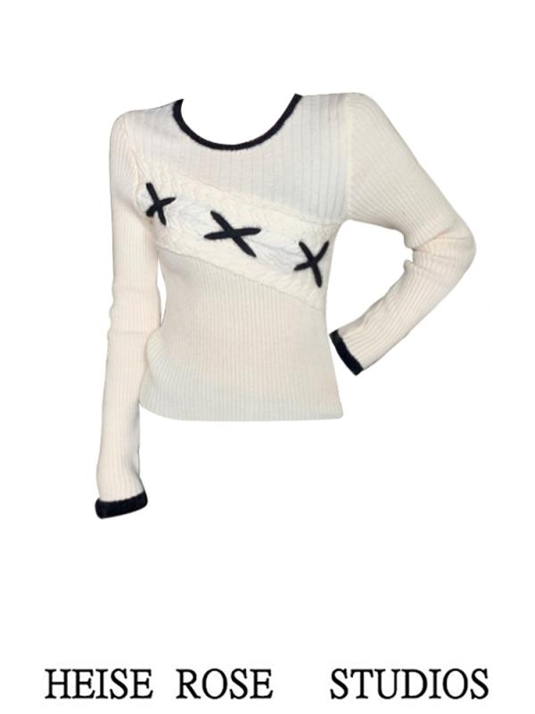 トップス シャツ レディース セーター ガーリー 大人かわいい ミルク ケーキ ガール レトロ スリムフィ..