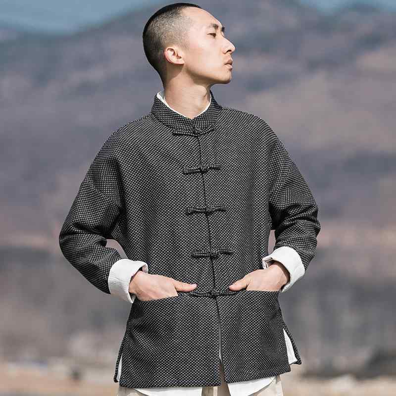 トップス ジャケット メンズ 中華風 秋 中華風 ゆったり エスニック レトロ チュニック スーツ カジュアル スタンドカラー 唐 スーツ 男性