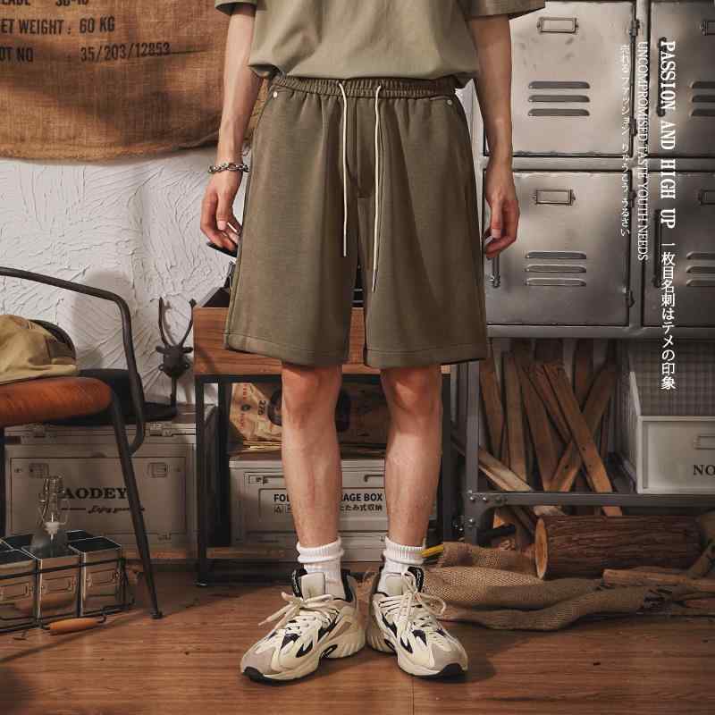 Rakuten - パンツ ハーフ メンズ 良い 感触 夏 ドレープ 高伸縮性 ゆったり スポーツ ショーツ 男の子 無地 ストレート カジュアル