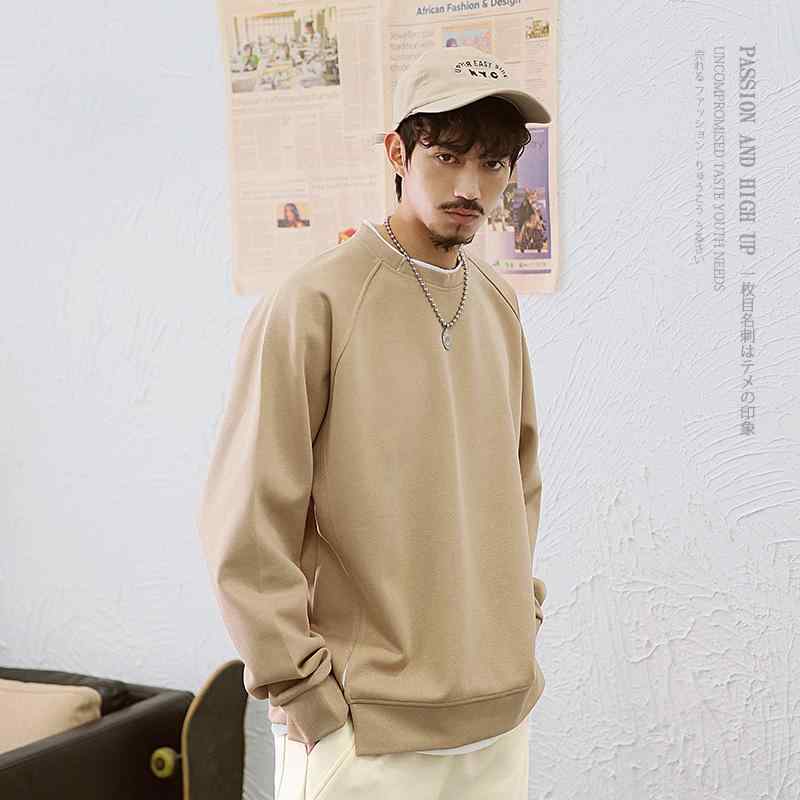 ジャケット メンズ ファッション レトロ ラウンドネックプルオーバー フェイク ツーピース スウェットシャツ 男性用 秋冬 スプライシング ボーイズ ベルベット