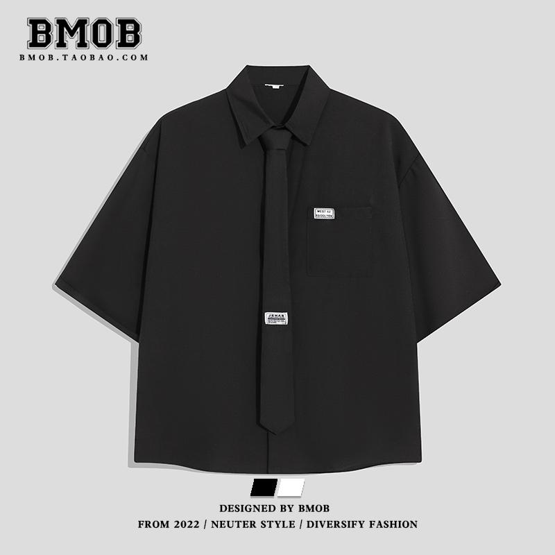 シャツ トップス シャツ メンズ レディース 長袖 カジュアル おしゃれ カップル 夏 薄手 七分袖 ネクタイ カレッジ DK 制服 クラス 制服 ハイエンド カップル