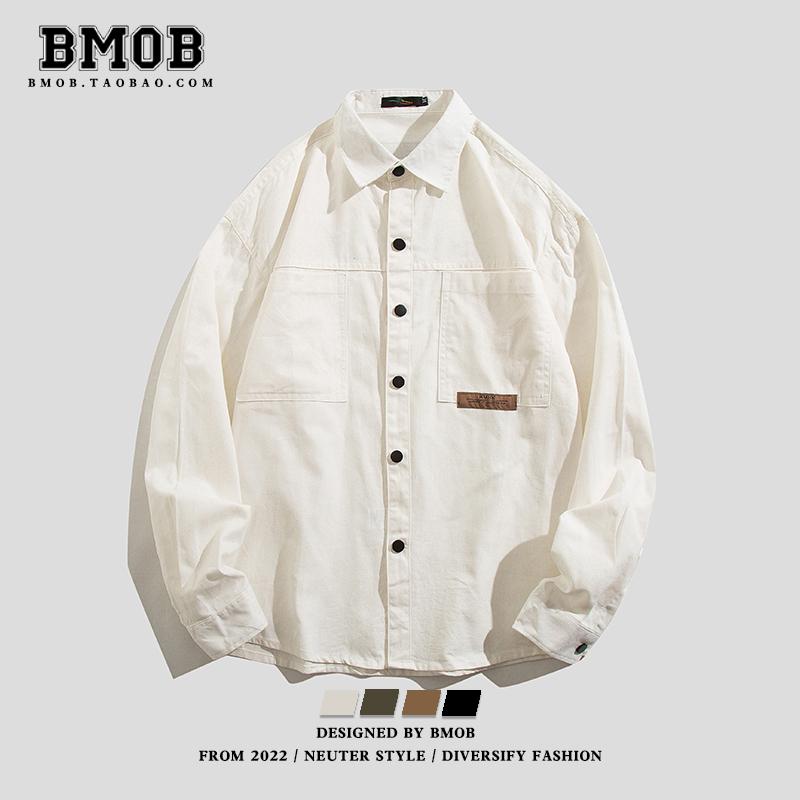Work Shirt - シャツ トップス シャツ ジャケット メンズ レディース 長袖 カジュアル おしゃれ カップル レトロ シルエット ワークシャツ シティ ボーイ 秋