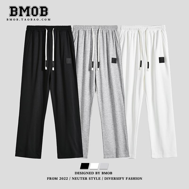 Pants - パンツ ストリート カジュアル ゆったり 快適 メンズ アメリカン レーベル ストレート ドローストリング エラスティック ウエスト ワイド レッグ スポーツ