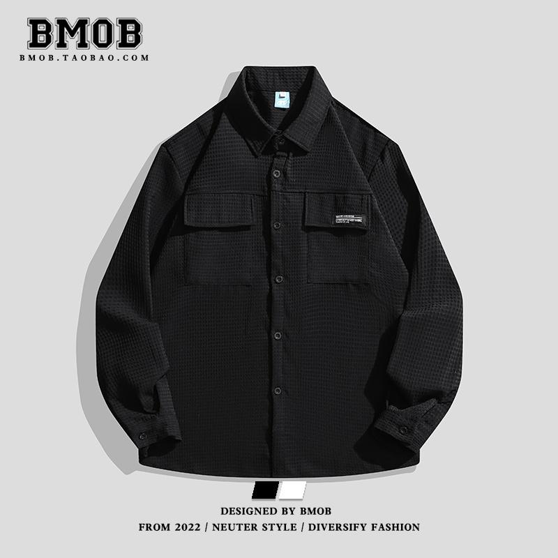 シャツ トップス シャツ ジャケット メンズ 長袖 カジュアル おしゃれ ワッフル ハイエンド アメリカン レトロ ゆったり