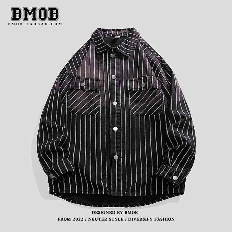 Denim Shirt - トップス シャツ ジャケット トップス デニムシャツ メンズ カジュアル おしゃれ アメリカン レトロ 長袖 春秋 デニム ワークウェア ハイエンド