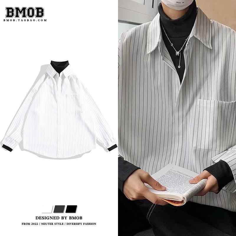 トップス シャツ ジャケット セーター カジュアル おしゃれ メンズ フェイク ツーピース タートルネックセーター 秋 ファッション