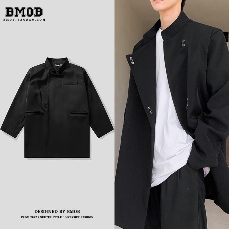 ジャケット トップス チャイニーズ スタイル メンズ 中国 チュニック スーツ 中国 スーツ ハイエンド カジュアル ミドル丈