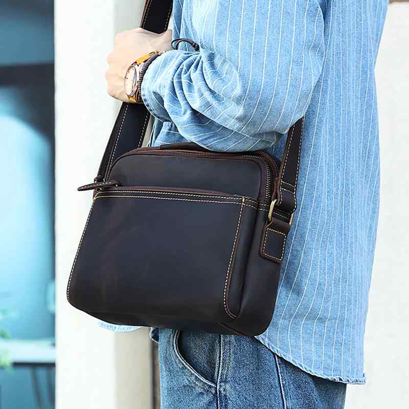 バッグ クロス ボディバッグ シンプル レトロ 革 小さい 正方形 レザーカジュアル ソリッドカラー第 1 ..