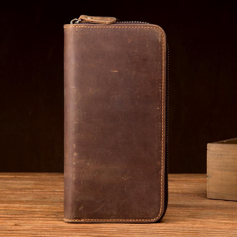 財布 ロング レザー ウォレット 長財布 カジュアル メンズ 最上層 牛革 クラッチバッグ カジュアル 革 ..