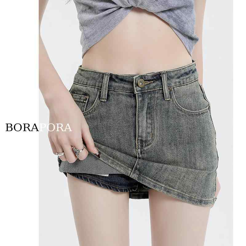 Cropped Pants - パンツ スカート パンツ デニム レディース ハイウエスト デニム ショート 女性 夏 a ライン 小さい 魅惑的 レトロ ヒップ カバー