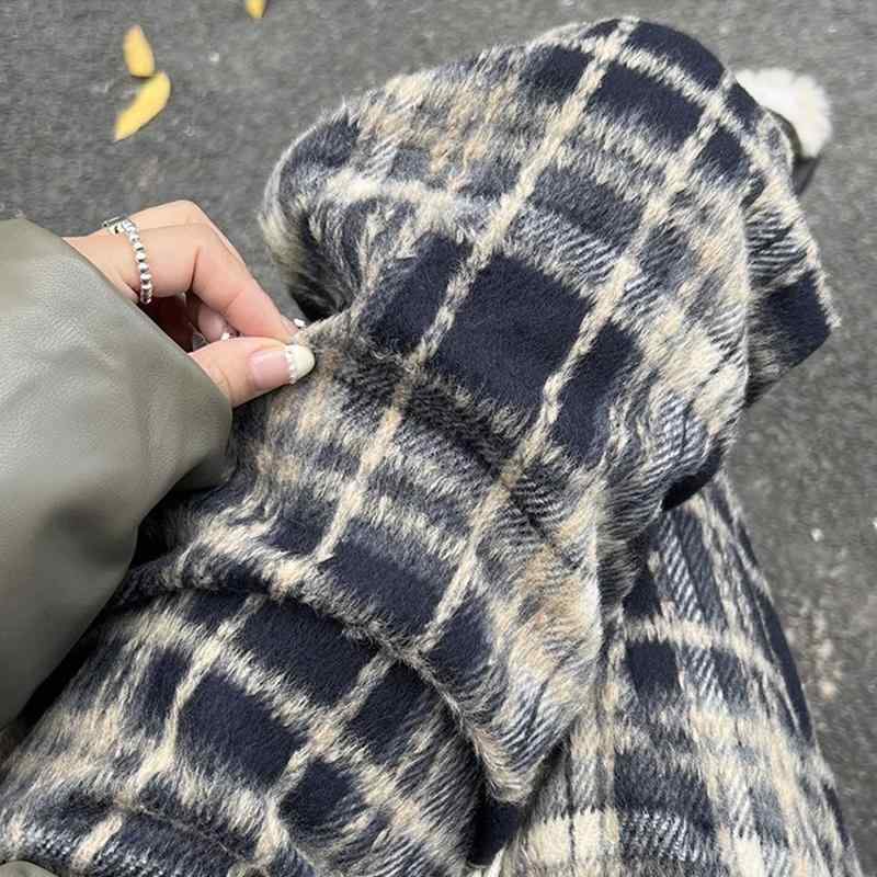 パンツ レディース ボトムス ズボン スタイリッシュ 女性 ウール チェック柄 ナロー 春秋 ハイウエスト ストレート レッグスリム カジ..