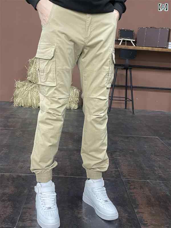 パンツ メンズ アウトドア ズボン 作業着 ボトムス オーバーオール 秋冬 レギンス スリム ファッション 迷彩 カジュアル 春秋