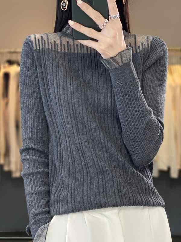 トップス レディース セーター カジュアル 春 ファッション セーター 女性 イヤリング 薄型 スリムフィ..