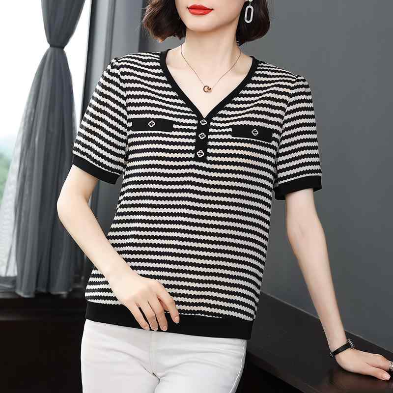 トップス レディース カジュアル 普段使い マザーズ ママ 夏服 ゆったり 半袖 ボーダー Tシャツ 夏 大きいサイズ スリム おしゃれ 快適
