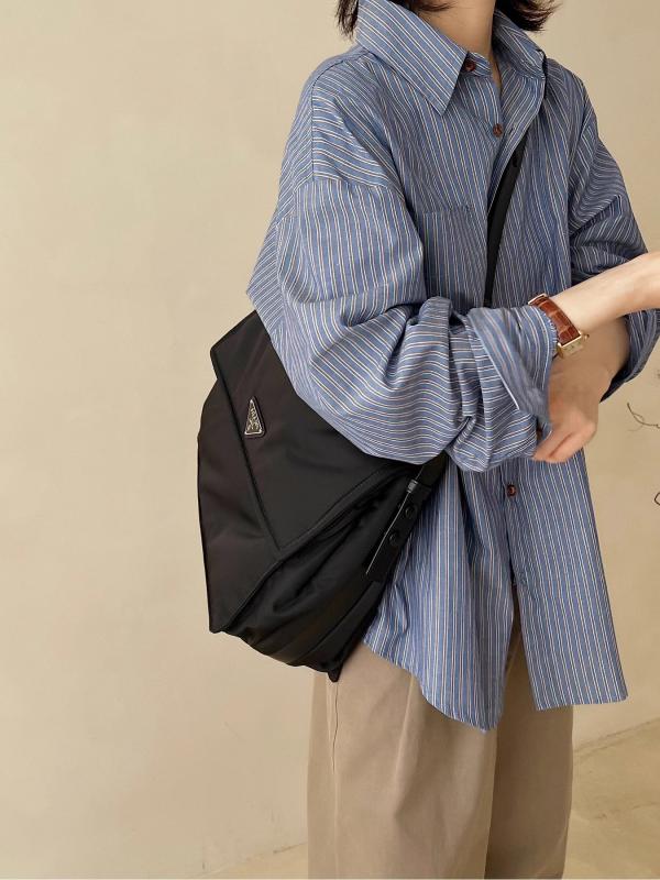 シャツ ブラウス レディース 通勤 カレッジ 爽か カラー 美しい ブルー ストライプシャツ 美白 着痩せ 芸術的 職場 OL ベース
