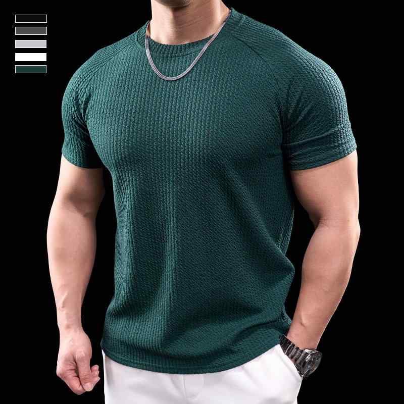 シャツ トップス Tシャツ マッスル メンズ 筋肉質 圧倒的 スポーツ フィットネス ランニング トレーニング 服 半袖 快適 通気性 夏