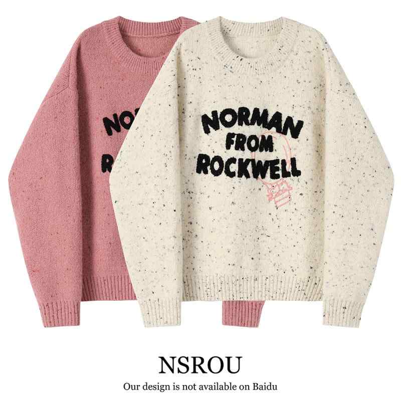 トップス レディース ファッション フレンチ ラウンドネック ソフト ワックス セーター 女性 春秋冬 ハイエンド スリム