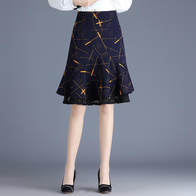 レディース スカート Aライン ミディアム丈 ハイウエスト 花柄 レース スリム エレガント レディース フェミニン カジュアル 春秋 婦人服