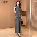 レディース スーツ パンツスーツ 半袖 夏 オフィス ビジネス 学校行事 エレガント スタイリッシュ おしゃれ 婦人服
