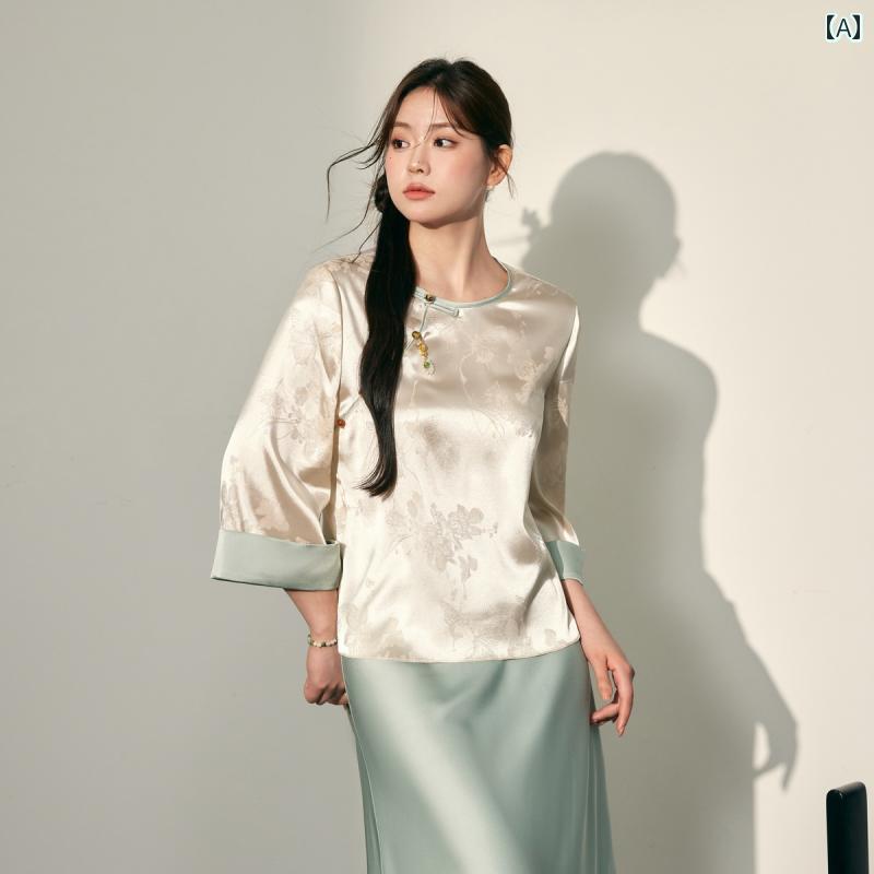 レディース ぽっちゃり 婦人服 ボトムス スカート トップス 中国 エレガント シンプル おしゃれ 大きめサイズ ゆったり 夏