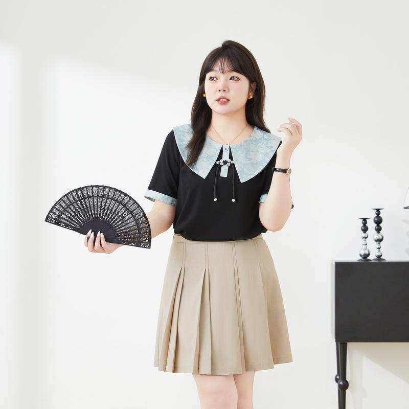 Tシャツ レディース 婦人服 大きめサイズ ぽっちゃり シャツ トップス 夏 半袖 かわいい