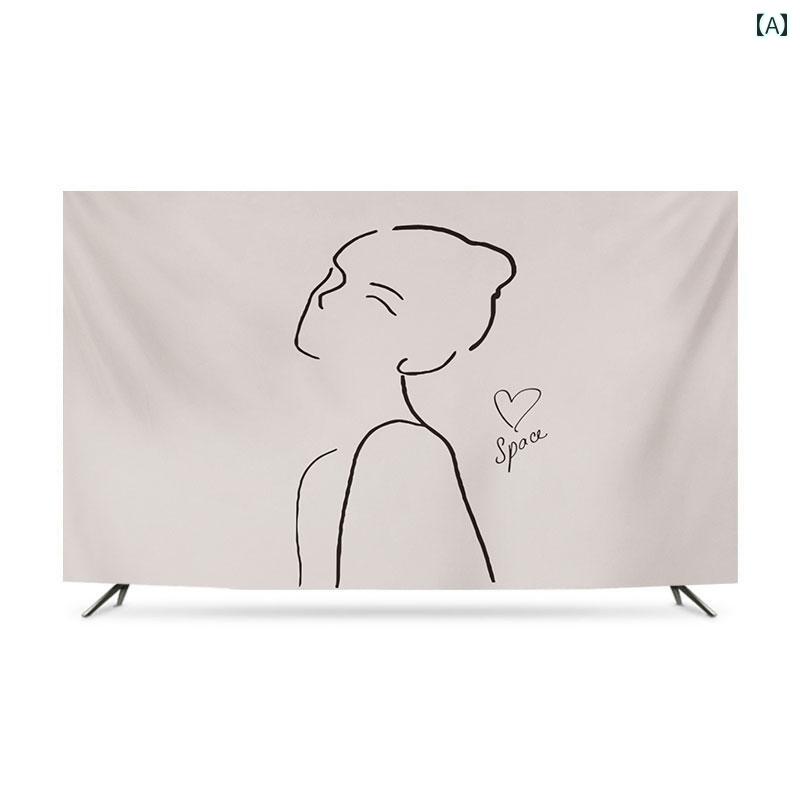 テレビカバー 防塵 おしゃれ 75インチ 85 インチ ダスト 保護 クロス 液晶TVカバー 布 生活品 インテリア 風景画