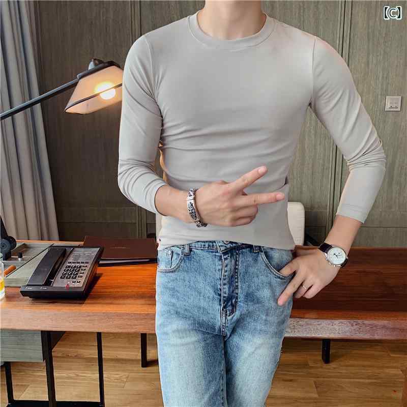 Tシャツ 長袖 ロンT シンプル カジュアル おしゃれ スタイリッシュ ラフ 普段着 メンズ ファッション 大きめサイズ 春