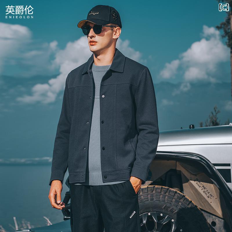 ジャケット メンズ 春 カジュアル ビジネス スタイリッシュ メンズ シンプル ワッフル生地 しわ防止 レジャー