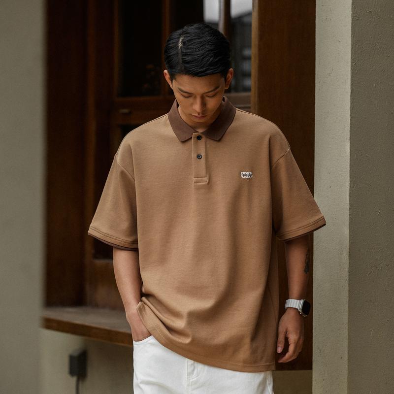 ポロシャツ カジュアル メンズ ファッショントップス カットソー 刺繡 半袖 普段使い アウトドア スポーツ ワーク メンズ 夏