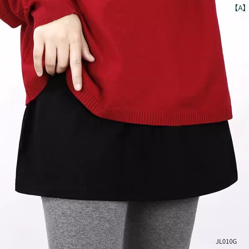 Clothing Accessories (Caps, Ties, Belts) - レディース パンツ ヒップ カバー 小さい お尻 カーテン シャツ 裾 スウェットシャツ 厚手 インナー アーティファクト 秋冬 大きいサイズ サメ スカート