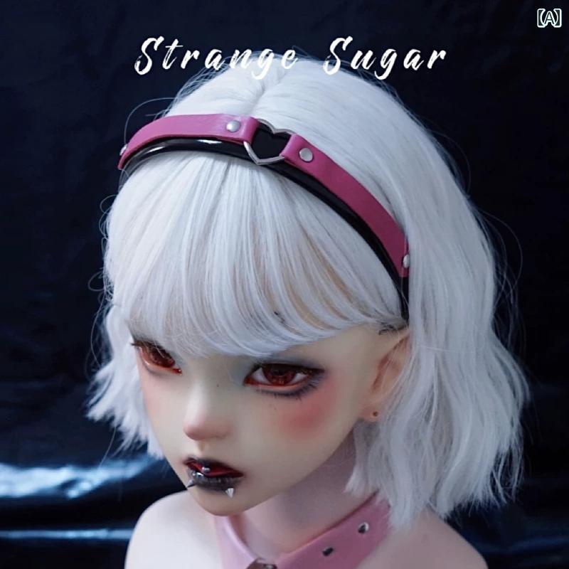ヘアアクセサリー ハート モチーフ ゴシック ロリータ 個性派 パンク ヴィジュアル系 カチューシャ 髪飾り ダーク サブカル
