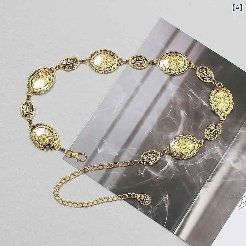 ベルト ウエストチェーン アクセサリー 腰 ドレス レディース シルバー ゴールド 調節可能 おしゃれ 装..