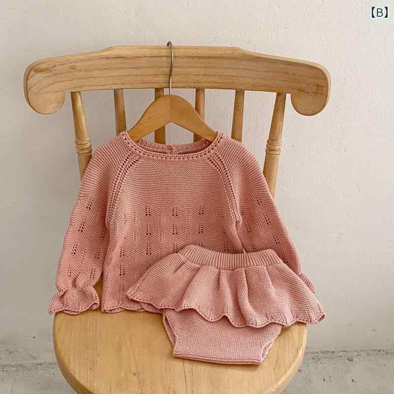 ベビー服 ニット カーディガン スカート セットアップ 女児 秋冬 かわいい キュー...