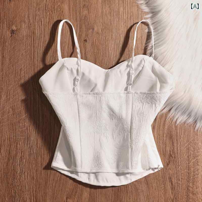 キャミソール ノースリーブ ショート丈 夏 タイトフィット スリム モダン セクシー 魅惑 アーバン レデ..