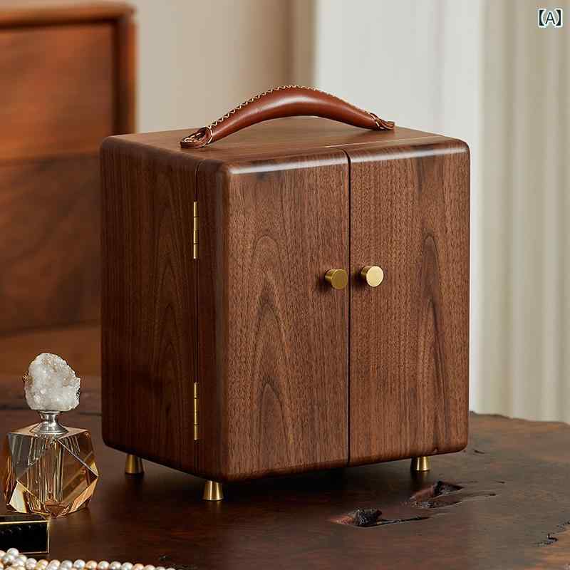 アクセサリー ケース ジュエリーボックス インテリア 多 豪華感 レトロ 収納 プレゼント モダン コンパクト 木 上品 ミニマル