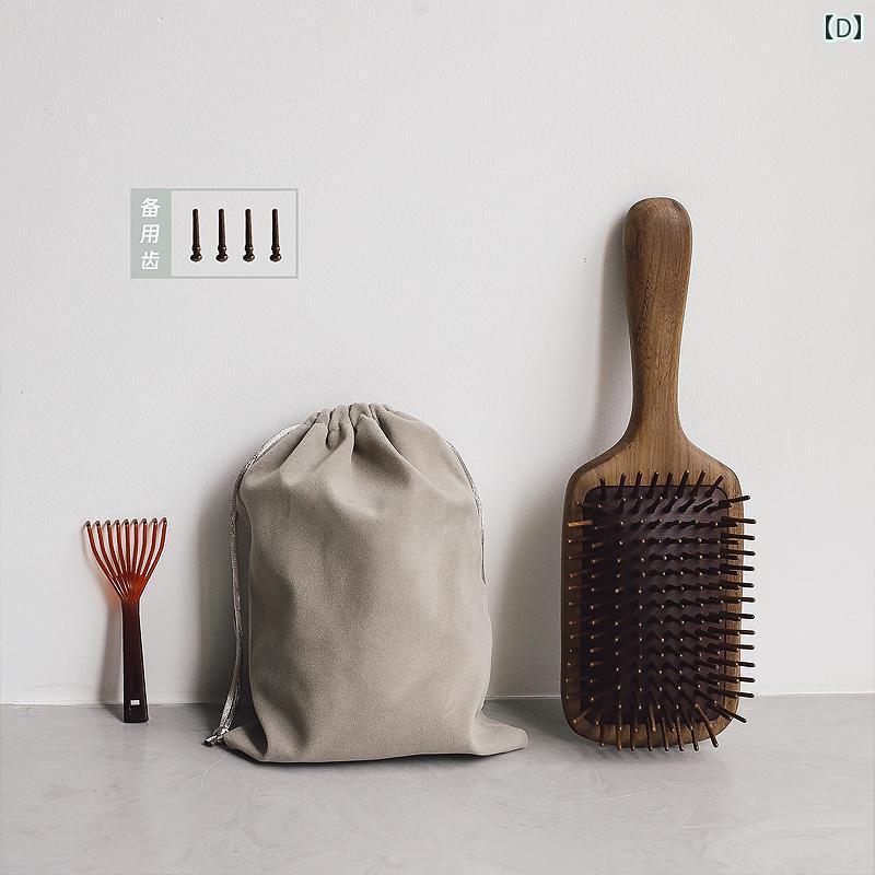 くし ヘアブラシ 黒胡桃 エアクッション 調髪 スタイリング マッサージ ヘアケア コンディショニング 健康美髪 リラックス ナチュラル