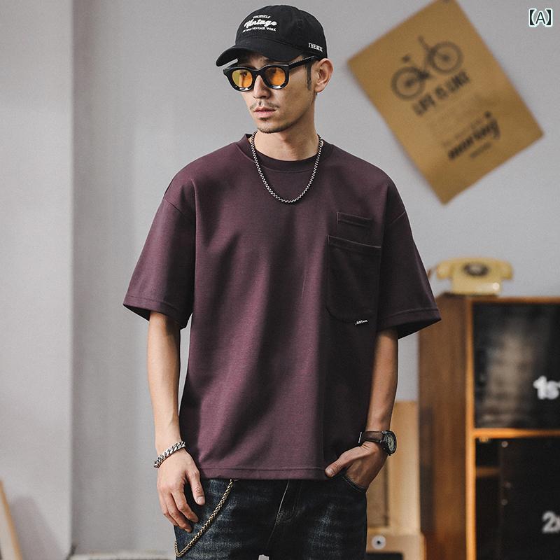 Spain （Clubs） - メンズ ファッショントップス Tシャツ ゆったり アメリカン レトロ カットソー 普段使い 半袖 アウトドア スポーツ ワーク カジュアル メンズ 夏