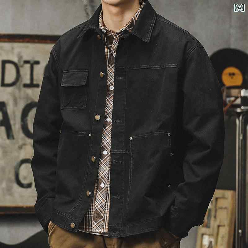 メンズ シャツ アメリカン カジュアルシャツ 長袖 春秋 ゆったり 普段使い スタイリッシュ アーバン 休日 リゾート メンズ