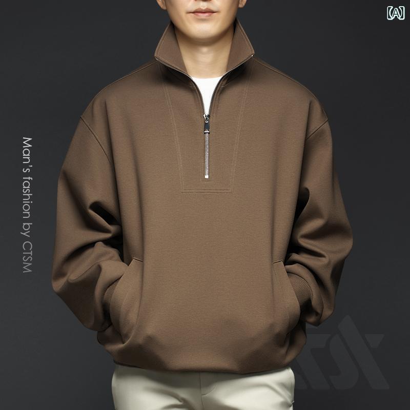 メンズ 長袖 トップス スウェット トレーナー 紳士服 おしゃれ カジュアル シンプル 合わせやい ビジネス イベント フェス レジャー アウトドア キャンプ(4)