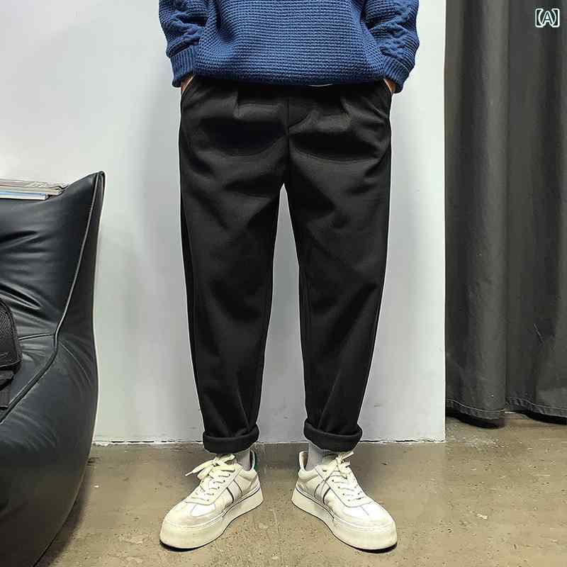 Pants - メンズ パンツ 動きやい ゆったり アメリカン シンプル カジュアル スポーティ おしゃれ 普段使い メンズ ファッション 大きめサイズ 秋冬
